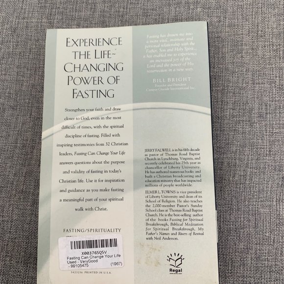 Fasting Can Change Your Life Book Testimonies Jerry Falwell Elmer‎ Towns Editors - Picture 4 of 15